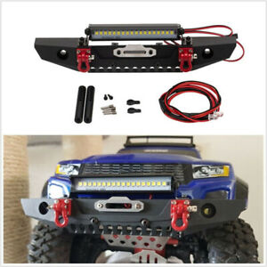 Metal Front Bumper + LED  Lighting System For 1/10 RC Crawler Axial SCX10 90046