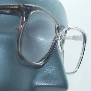 Large Square Frame Statement Gray Crystal Reading Glasses +1.00 Lens Strength - Picture 1 of 4