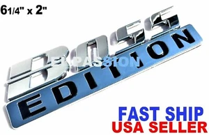 Full Chrome BOSS EDITION Emblem SUV Motorbike Truck Auto Logo Decal Fit All CAR - Picture 1 of 7