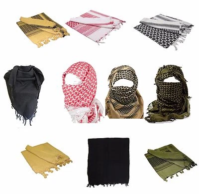 100% Cotton SHEMAGH HEADSCARF - Colour Option - Military Keffiyeh Arab Army Wrap - Imagen 1 de 4