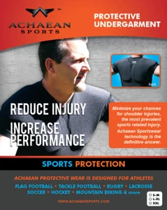 PADDED SHIRT Chest Shoulder Collarbone Sports Impact Protection Layer - Picture 1 of 12