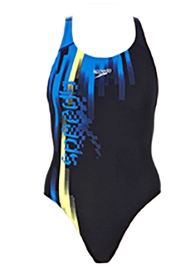 Speedo Badeanzug Damen Schwimmanzug Gr.34 Dunkelblau Ringerrücken Stretch Sport - Bild 1 von 1