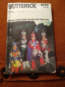 Butterick 6723 Vintage Spaceman Halloween Costume Pattern Kids Size S M L - Picture 1 of 2