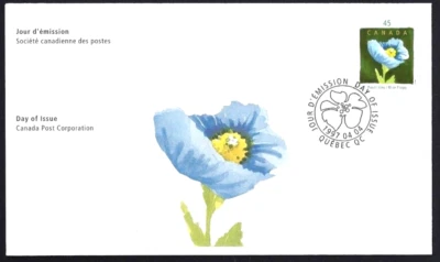 🍁Canada   #1638    "BLUE POPPY"    Brand New  1997 First Day Cover - Image 1 of 2