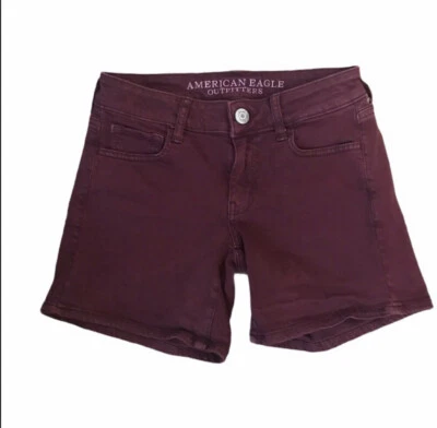 American Eagle Outfitters Super Elástico MIDI Color Borgoña Talla 0 Foto 1 de 4