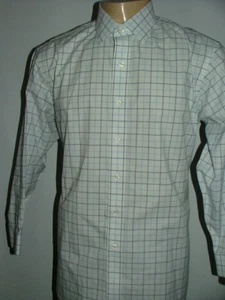 NUEVA CAMISA DE VESTIR WT BROOKS BROTHERS TALLA 17 33 ALGODÓN AZUL BLANCO CUADROS #535 - Imagen 1 de 7