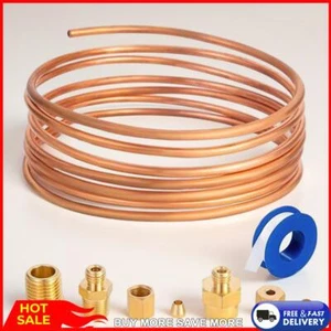 Oil Pressure Line Gauge Kit Copper Oil Pressure Line Kit with 1/8 NPT Fittings - Picture 1 of 10