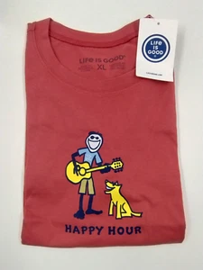 Camiseta Happy Hour manga corta LIFE IS GOOD para hombre talla L, XL NUEVA CON ETIQUETAS envío gratuito - Imagen 1 de 3