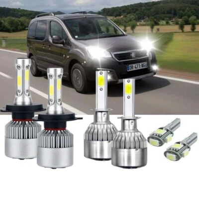 FOR Peugeot Partner Super White Xenon HID High/Low/Fog/Side Headlight Bulbs Set - Image 1 of 4