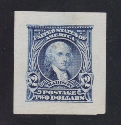 US 312P2 $2 Madison Roosevelt Die Proof XF SCV $300 - Image 1 of 2