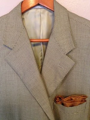 Cornelian Saks 5Th Italian Luxurious Wool & Silk 3B Screen Sport Jacket 42L  - Image 1 of 4