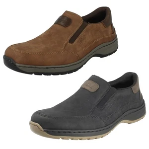 Herren Rieker Slipper Freizeitschuhe Extra Breit Für Abnehmbar Innensohlen 03365 - Picture 1 of 19