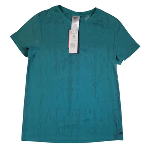 NUEVA NUEVA CON ETIQUETAS Camiseta Reebok Para Mujer Verde Azulado Manga Corta Burn Out Talla XS X-Pequeña Precio de venta sugerido por el fabricante $40 - Imagen 1 de 6
