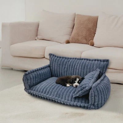 Pet Couch Calming Bed with Removable Washable Cover & Pillow for Dog and Cat - Image 1 of 4
