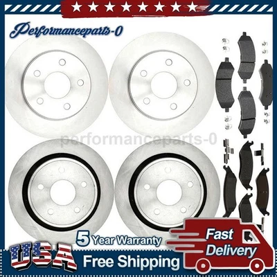 Juego de pastillas de freno de disco delanteras traseras rotor de freno de disco para Dodge Durango 2007-2009 Foto 1 de 4