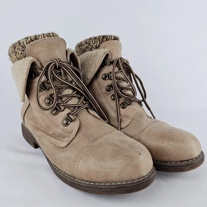Cliffs by White Mountain Damen UK 7 Natural Downey Stiefel hellbraun Schnürung - Bild 1 von 6
