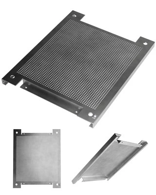 Piastra di montaggio lamiera forata 335x270 mm in lamiera di acciaio con misura griglia 5 mm - Immagine 1 di 4