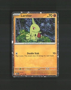 Carta Pokemon Larvitar 110/193 Paldea Evolved Cosmos Holo rara Holo quasi nuova - Foto 1 di 10