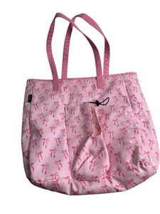Pink Bow Meoky  Tote Bag For Women, Cute Coquette Bag - Picture 1 of 6