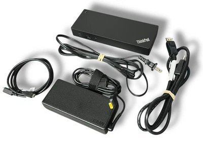 Lenovo DUD9011D1 USB-C USB-A Hybrid Docking Station w/ Displayport & USB-C Cable - Image 1 of 4