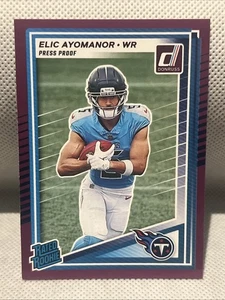 ELIC AYOMANOR 2025 Donruss Púrpura Prensa Prueba Clasificado Novato #339 TITANS - Imagen 1 de 3