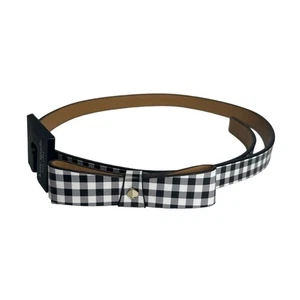 Cintura fiocco Kate Spade 19 mm taglia grande cintura donna stampa gingham - Foto 1 di 6