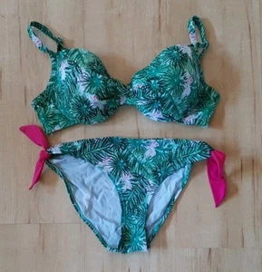 Body By Tchibo Schöner Bikini Grün gemustert Gr. 38 85C Kaum Getragen Top! - Bild 1 von 1