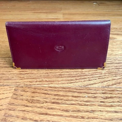Cartier Bifold Mustline Billfold Bordeaux Leather Wallet Luxury Authentic - Image 1 of 4