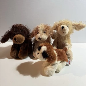 4 x Webkinz Plush Brown Dog Cocker Spaniel Golden Retriever Lil Kinz St Bernard - Picture 1 of 24