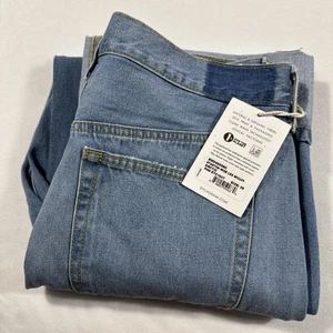 Etica Stanton Relaxed Wide Leg W/Cuff Arctic Buttons Jeans Womens Size 29 NWT - Picture 1 of 13