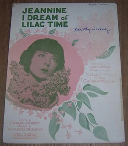 Jeannine I Dream of Lilac Time Colleen Moore 1928 Vintage Movie Sheet Music - Picture 1 of 1
