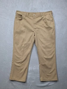 Lee Hose Herren 42×32 hellbraun Baumwolle gerades Bein Arbeitskleidung hergestellt in den USA Cowboy Rodeo - Bild 1 von 8