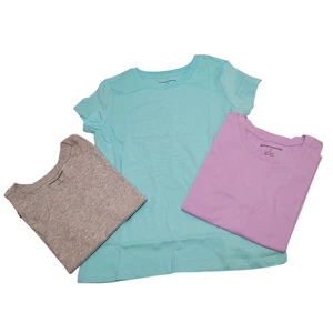 Amazon Essentials T-Shirt Bambina Manica Corta Acqua/Grigio e Lilla Multipack Large - Foto 1 di 11