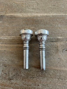 2 Vintage Vincent Bach Corp MT Vernon N.Y. 10-1/2C + 7C Cornet Mouthpiece Lot - Picture 1 of 14