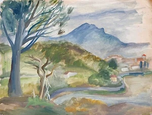 Janine janet - Painting Original - Gouache - Landscape 5 - Picture 1 of 1