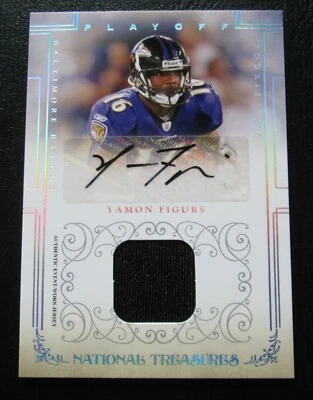 YAMON FIGURS PLAYOFF NATIONAL TREASURES AUTOGRAPHED JERSEY ROOKIE CARD #14/49 - Image 1 of 4