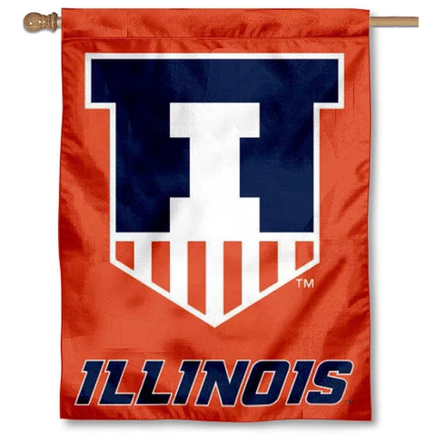 Illinois Fighting Illini Victory Badge House Banner Flag Cover