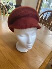 Vtg Red  Beret Sm/med Wool Knit Imported From Switzerland By Hudson’s, Detroit