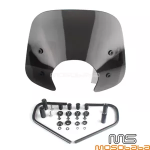 Smoke Windshield Scooter Windscreen With Bracket For Piaggio Vespa GTS250 GTS300 - Picture 1 of 8