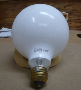 4 Pack Of H&H 40 Watt G40 Frost White Long Life Globe Decorative Bulbs Dimmable - Picture 1 of 2