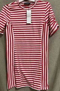 🌻 ALLEGRA K WOMEN'S A-line Short Sleeve Striped Dress, Small 🆕 - Picture 1 of 3