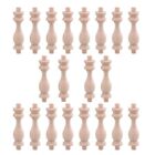 2X(20 Pcs 7.6X1.8cm Beech Unpainted Unfinished Wood Craft Spindles Baluster9720