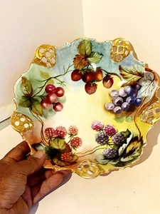 Antiguo cuenco pintado a mano Bauer Rosenthal Co. 1904 - Imagen 1 de 6