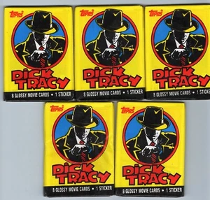 Dick Tracy The Movie Trading Cards 5 New Wax Packs FREE SHIP - Picture 1 of 1