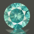 0.22 cts. CERTIFIED Round SI2 Vivid Sea Blue Color Loose Natural Diamond 26088