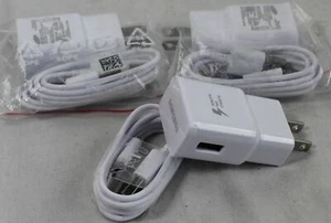 NEW 3 Pack Samsung Wall Charger and USB Cable White - Picture 1 of 2