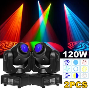 Luz principal móvil LED 120W 2 PIEZAS RGBW 8Gobo haz iluminación de escenario DJ discoteca espectáculo DMX - Imagen 1 de 12