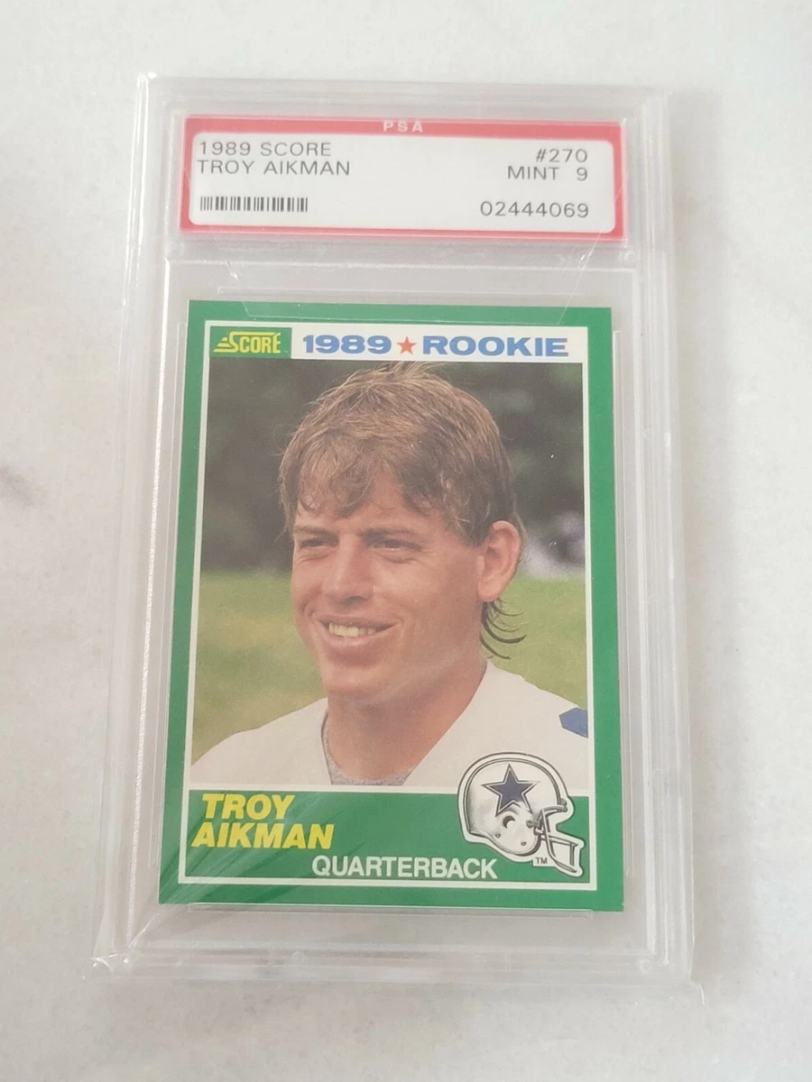 Troy Aikman 9 Graded Rookie Football Trading Cards & Accessories