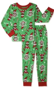Elf On The Shelf Size 6 6X Christmas Pajamas NWT Green Waffle Knit Long Sleeve - Picture 1 of 3