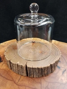 🎇Small Bell-Shaped Glass Cloche Dome with Knob ~ Centerpiece Display Candle NEW - Picture 1 of 5